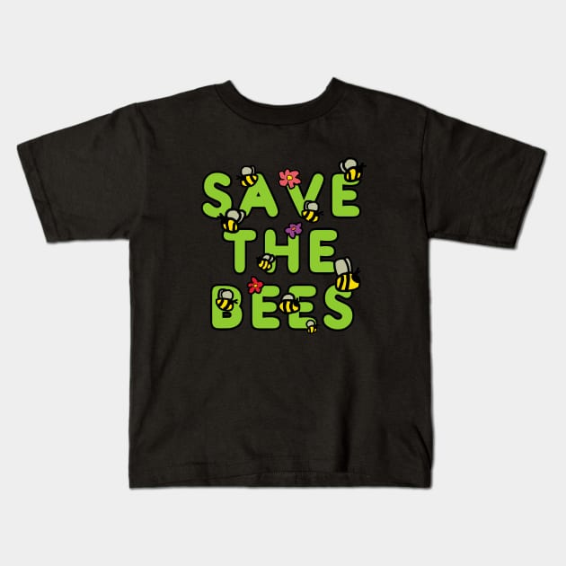 Save The Bees Kids T-Shirt by Mark Ewbie